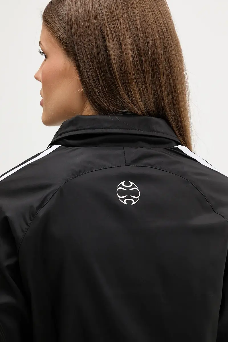 felpa Slim Tracktop donna colore nero con applicazione KE9786 miniatura 5