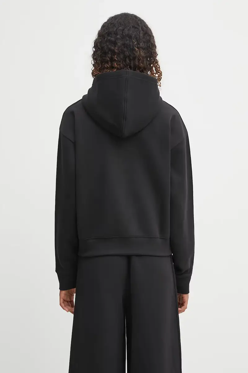 felpa Spacer 3S Fz donna colore nero con cappuccio JY2619 miniatura 3