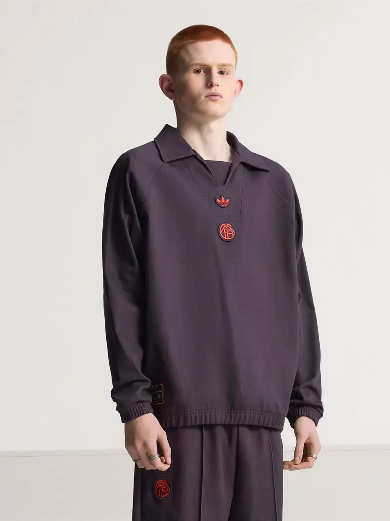 Felpa sportiva 'FC Bayern München Terrace Icons' lilla scuro / rosso acceso miniatura 2