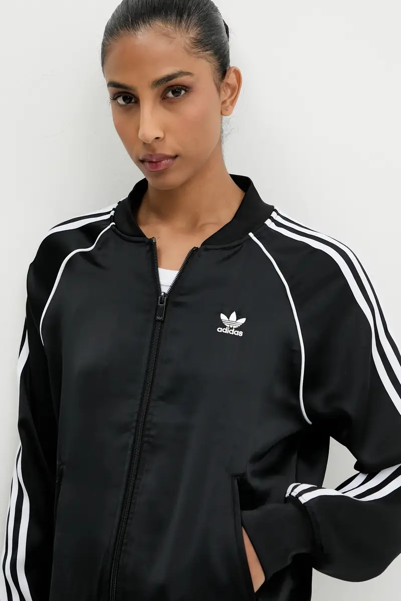 felpa SST SATIN donna colore nero con applicazione JZ6733 miniatura 4