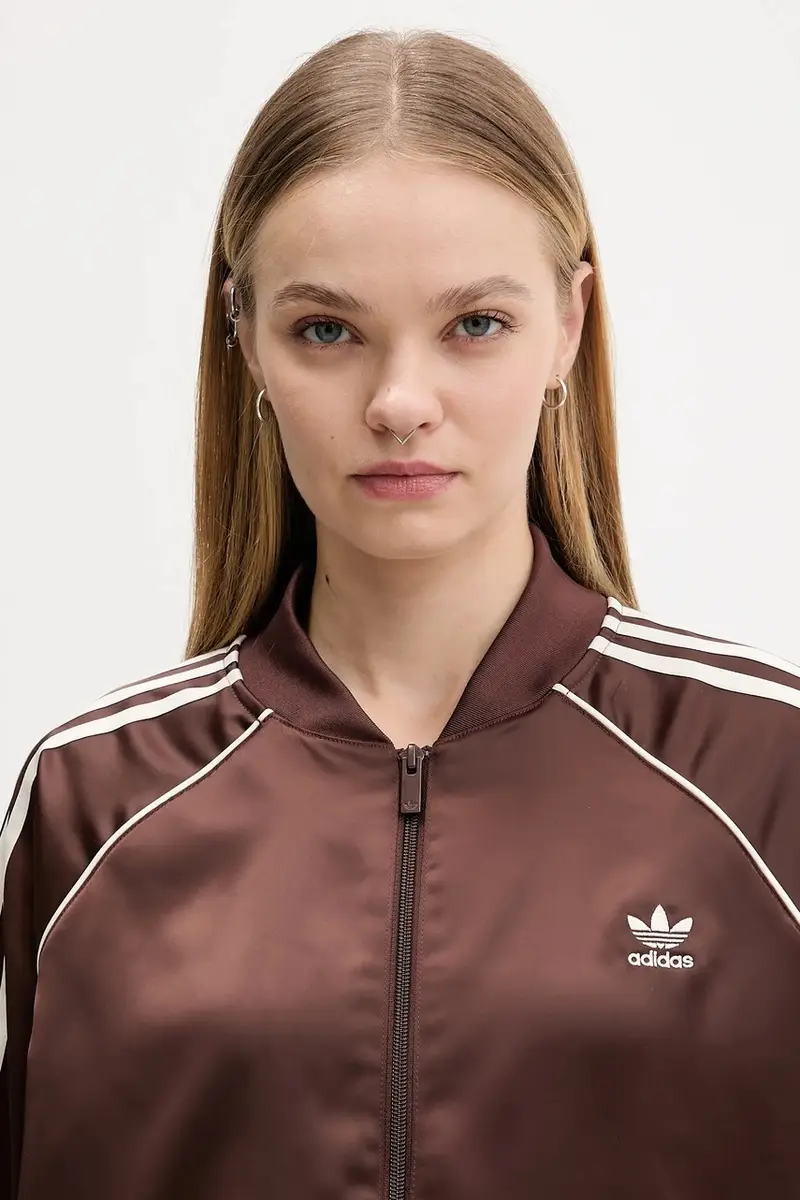 felpa Sst Satin Tt donna colore marrone con applicazione KH1568 miniatura 4