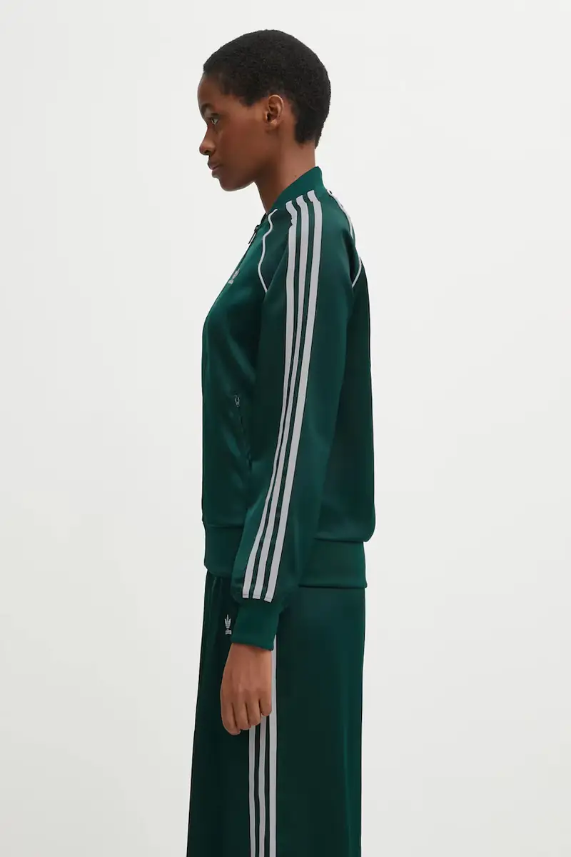 felpa Sst Satin Tt donna colore verde con applicazione JZ6732 miniatura 2