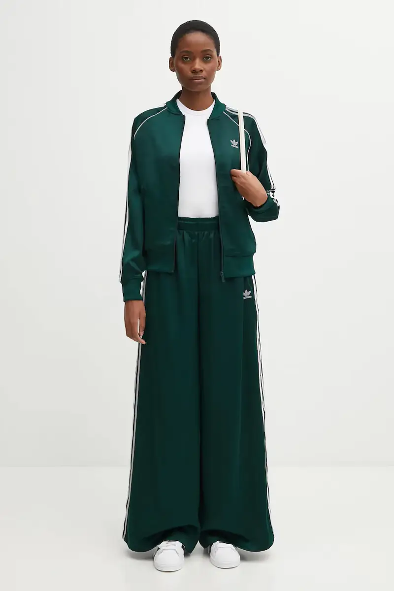 felpa Sst Satin Tt donna colore verde con applicazione JZ6732 miniatura 4