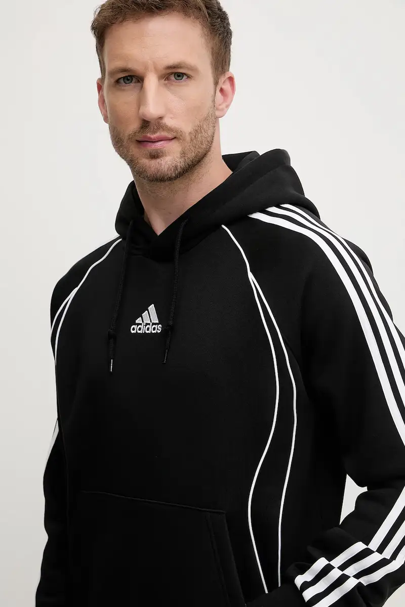 felpa Teamgeist uomo colore nero con cappuccio con applicazione JY6394 miniatura 4