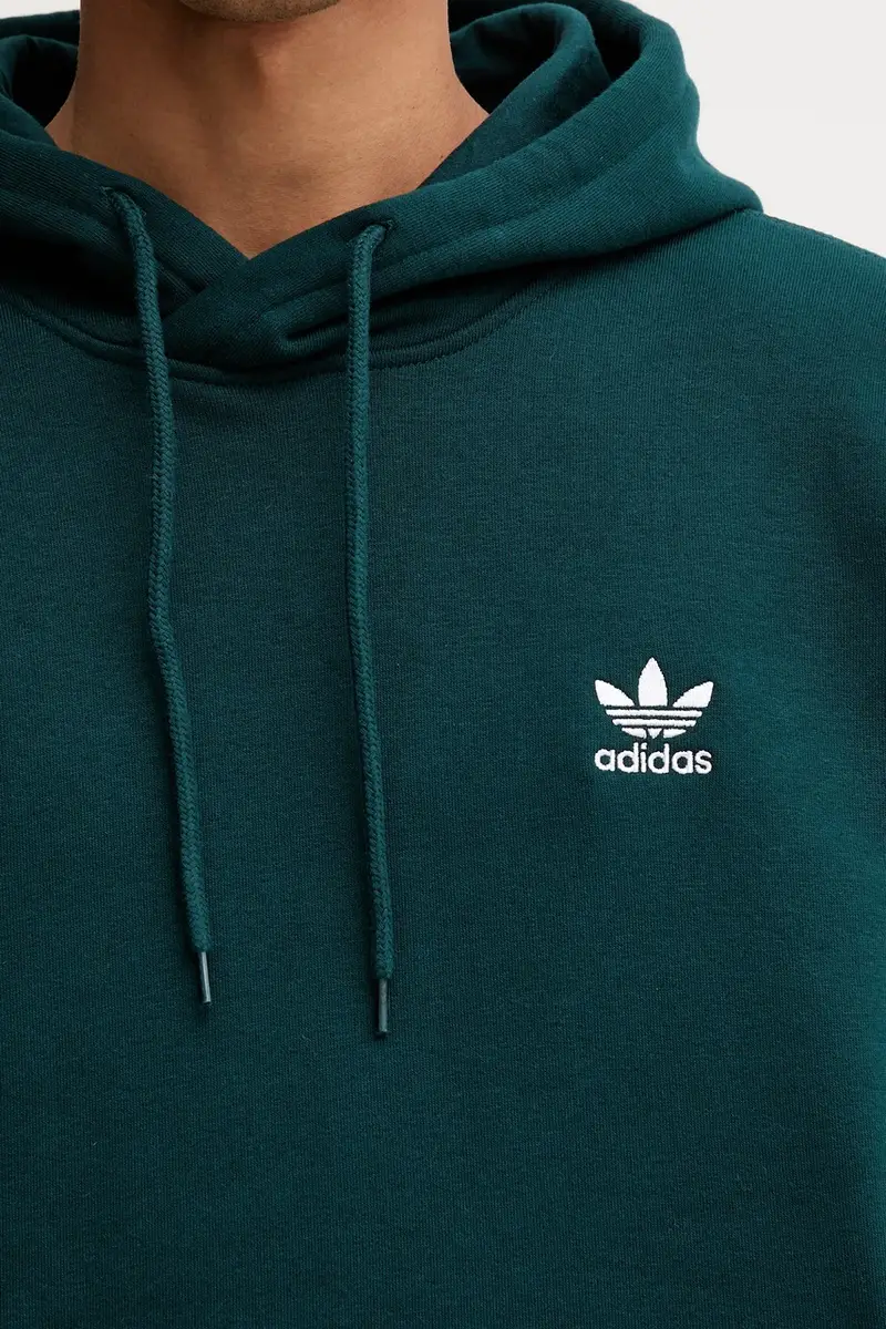 felpa Trefoil Essentials uomo con cappuccio con applicazione JZ3589 Verde miniatura 5