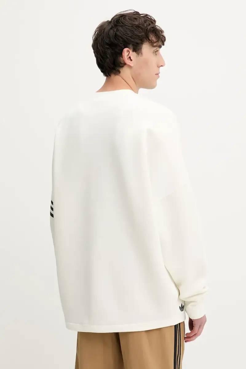 felpa uomo colore beige con applicazione JW7919 miniatura 3