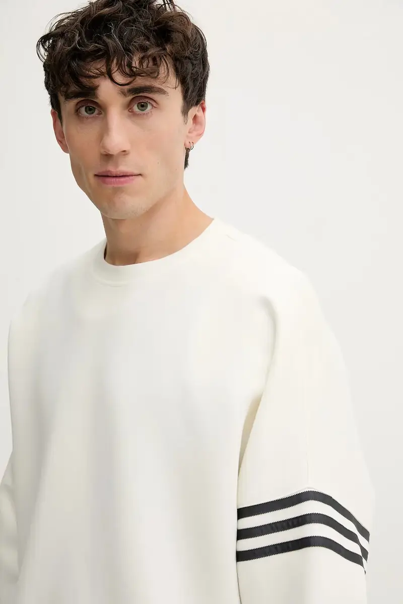 felpa uomo colore beige con applicazione JW7919 miniatura 4