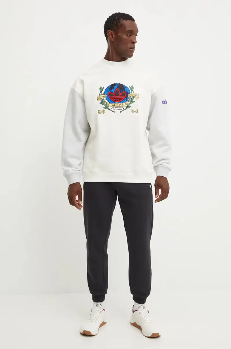 felpa uomo colore beige IX6755 miniatura 2