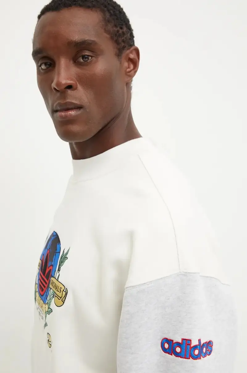 felpa uomo colore beige IX6755 miniatura 4