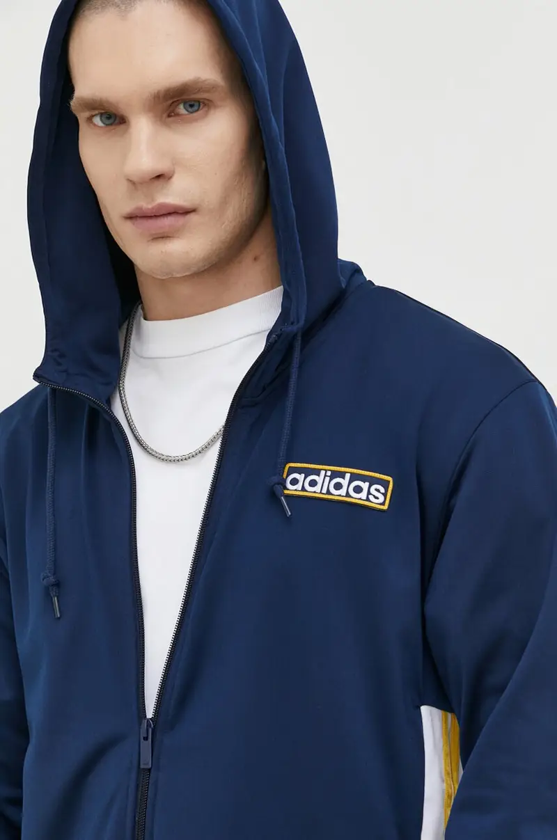 felpa uomo colore blu con cappuccio con applicazione IM8208 miniatura 5