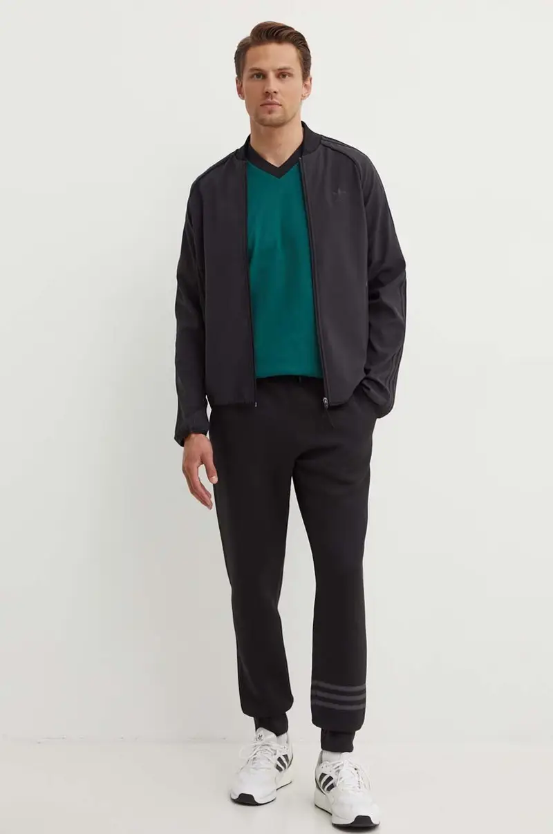 felpa uomo colore nero con applicazione IM9883 miniatura 2