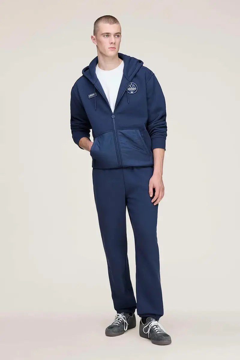 felpa Wilpshire H uomo colore blu navy con cappuccio con applicazione KA3905 miniatura 2