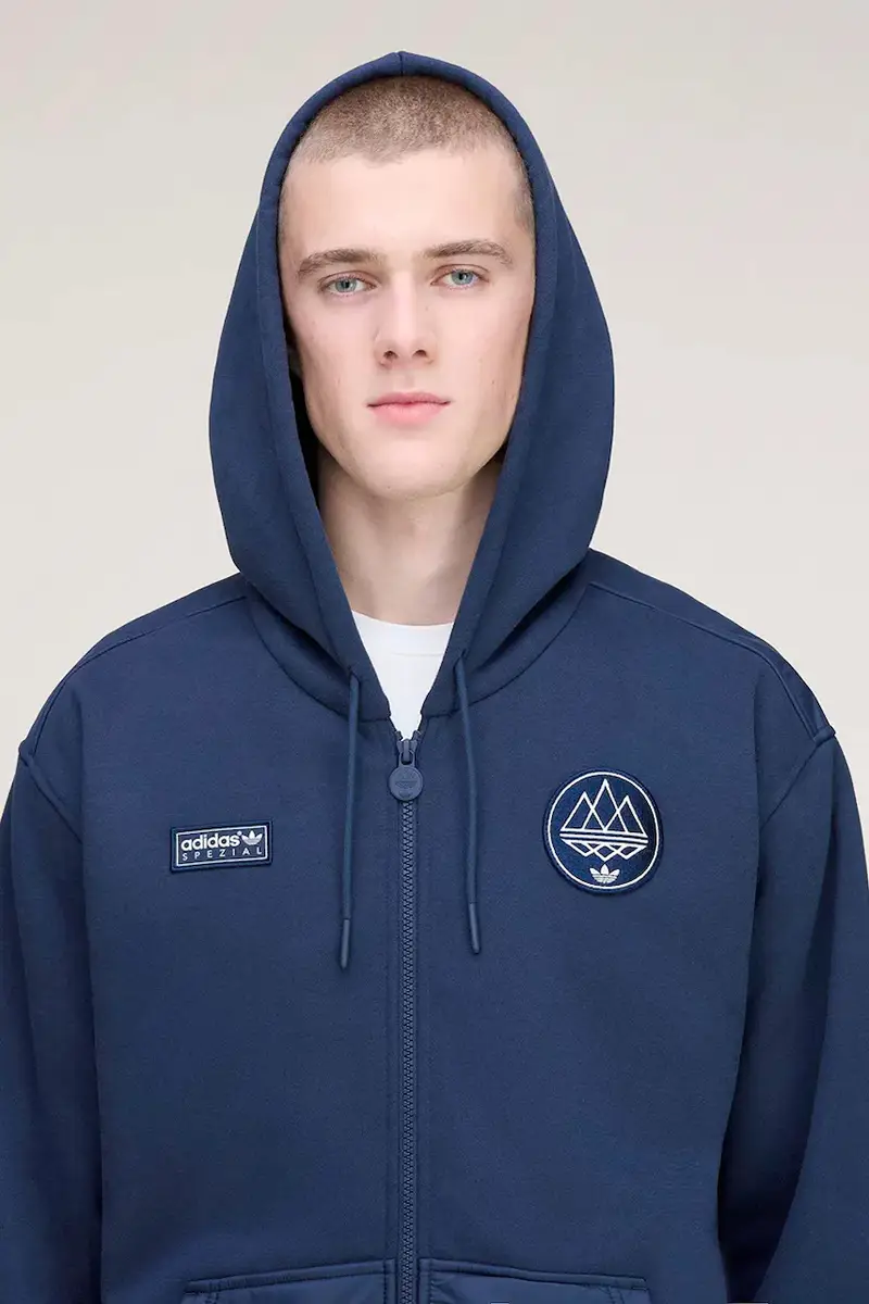 felpa Wilpshire H uomo colore blu navy con cappuccio con applicazione KA3905 miniatura 4