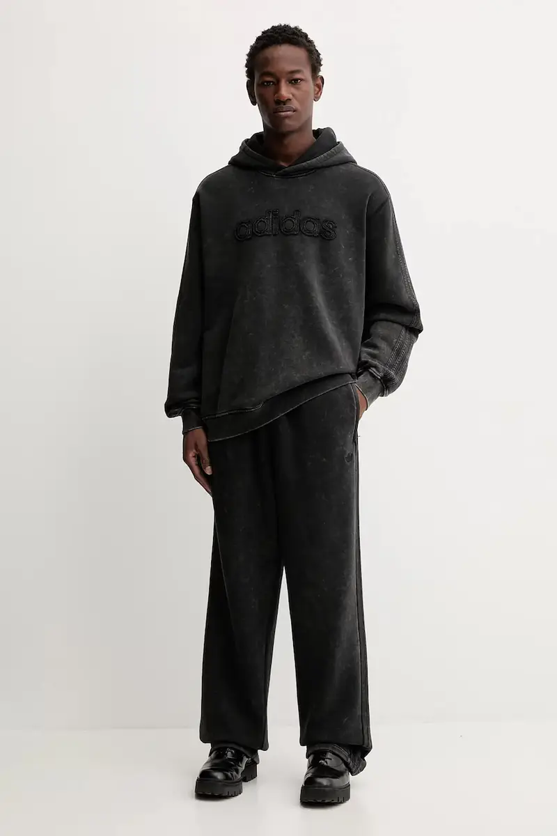 felpa Wsh Hoodie uomo colore grigio con cappuccio con applicazione JY2792 miniatura 4