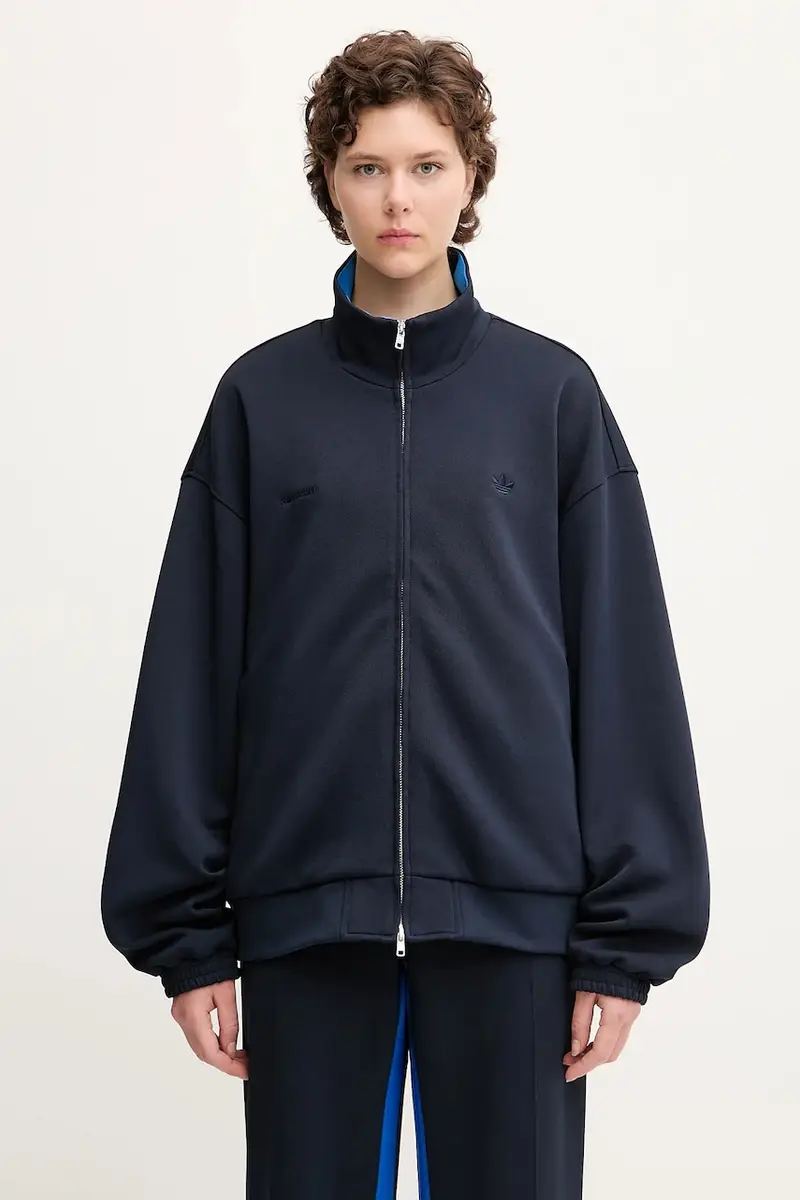 felpa x WB Pique Pique donna colore blu JM8213 Blu navy