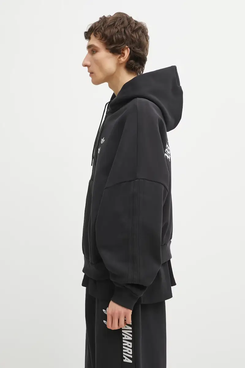 felpa x Willy Chavarria Heavy Weight Zip Hoody Nero miniatura 2