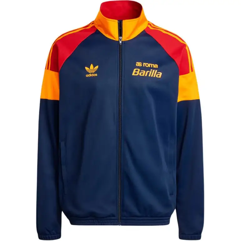 Originals FW24 Serie Calcio AS Roma Giacca Comoda alla Moda Versatile Uomo Giacca Blu Notte IT3878 4XL