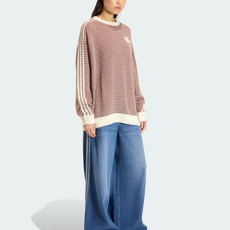 Originals FW25 Pacchetto Festivo Maglia Larga a Righe Pullover Unisex KQ6291 XS miniatura 4