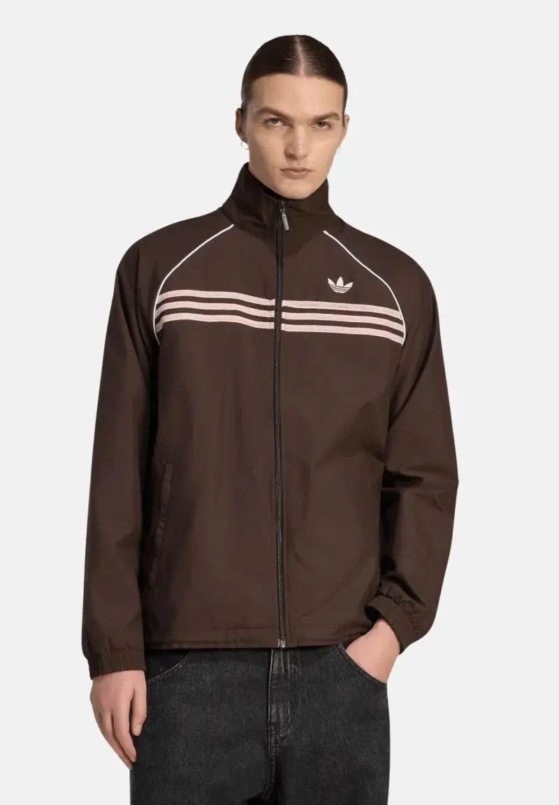 Giacca a vento CHEST STRIPES marrone e rosa per uomo e donna