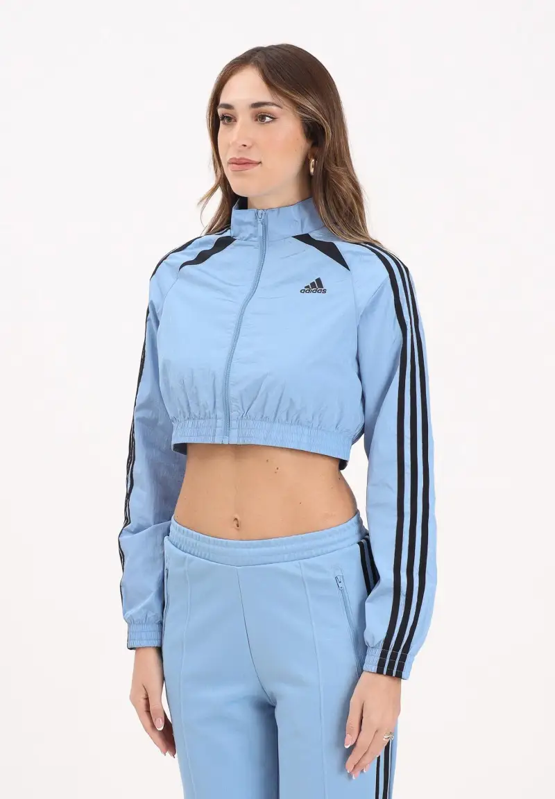 Giacca a vento Teamgeist adicolor Cropped azzurra da donna