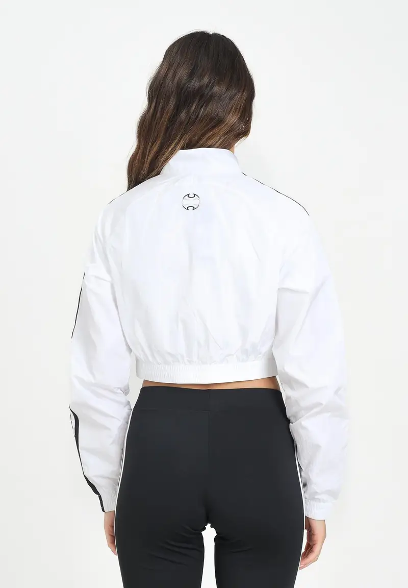 ADIDAS ORIGINALS Giacca a vento Teamgeist adicolor Cropped bianca da donna miniatura 2