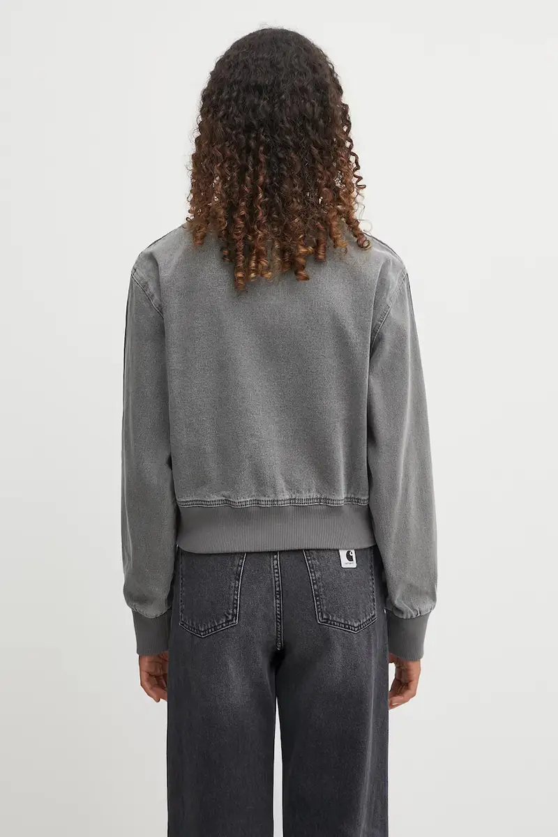 giacca bomber Denim Tt colore grigio JY2564 miniatura 3