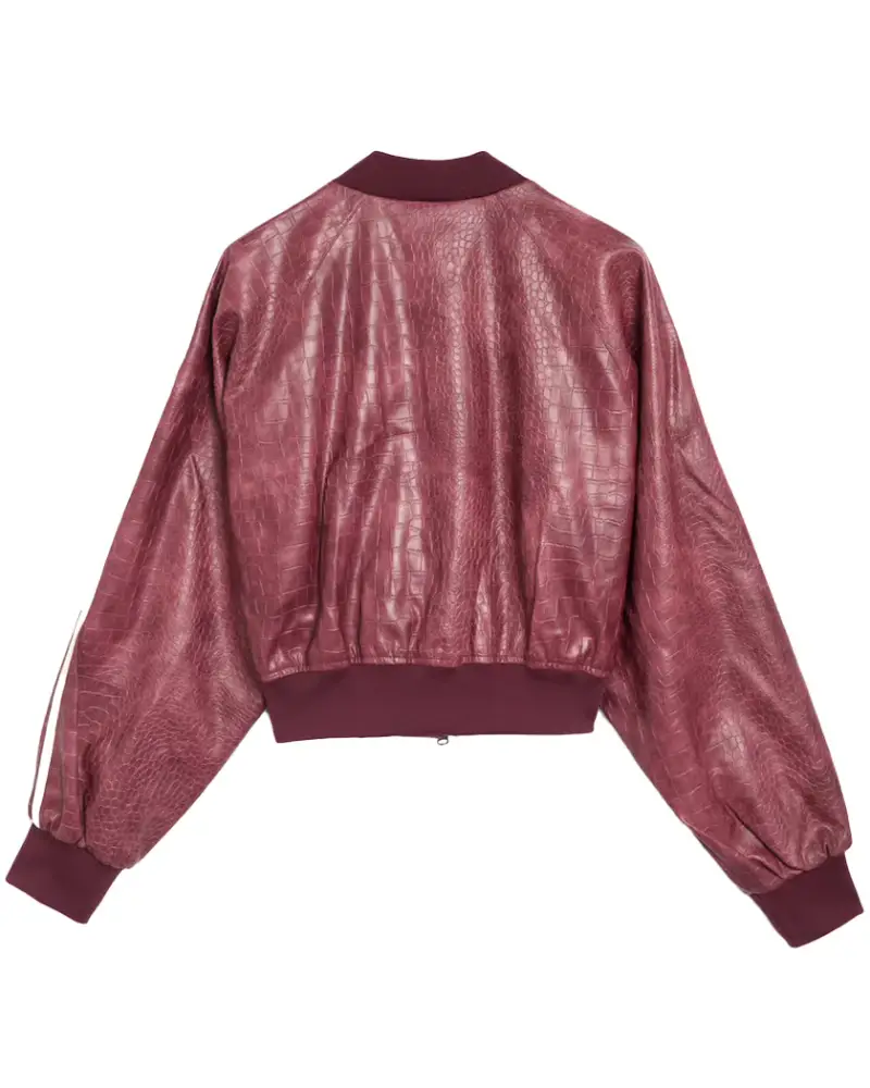Giacca bomber in ecopelle ROSA miniatura 3