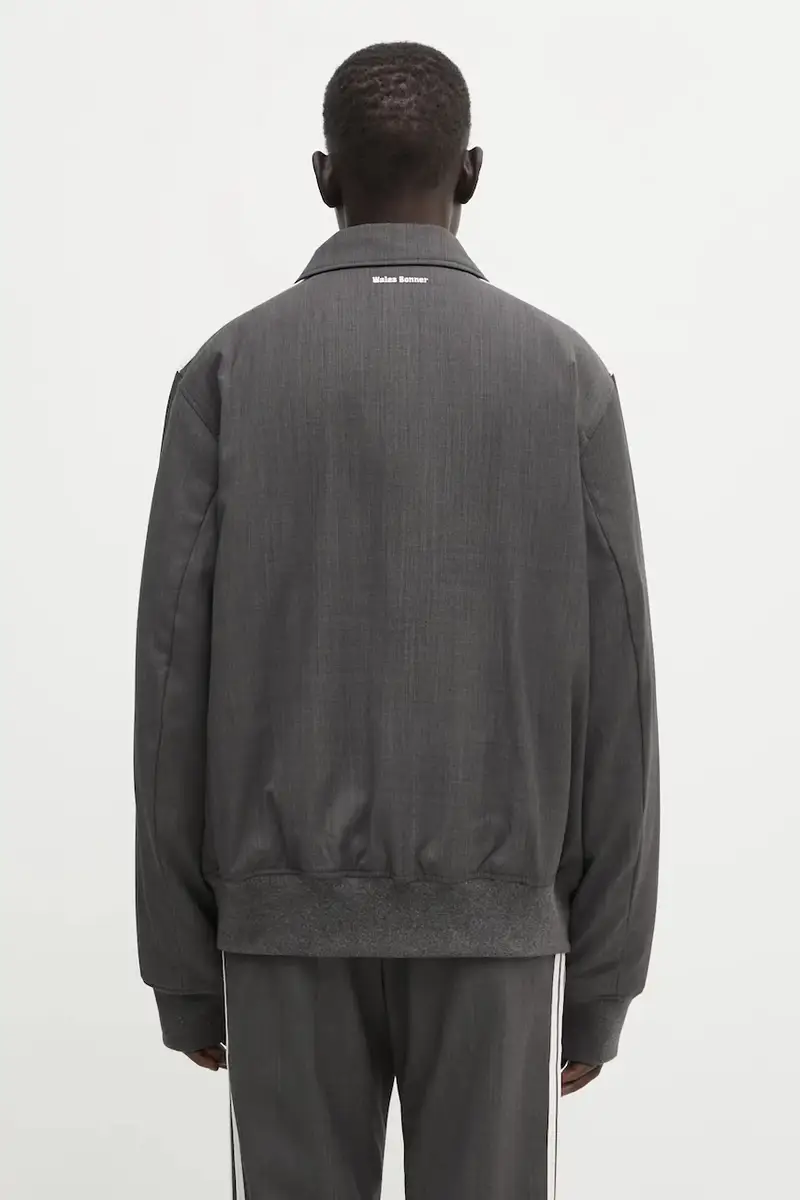 giacca con lana Wb Wool Blouson colore grigio KB2315 miniatura 3