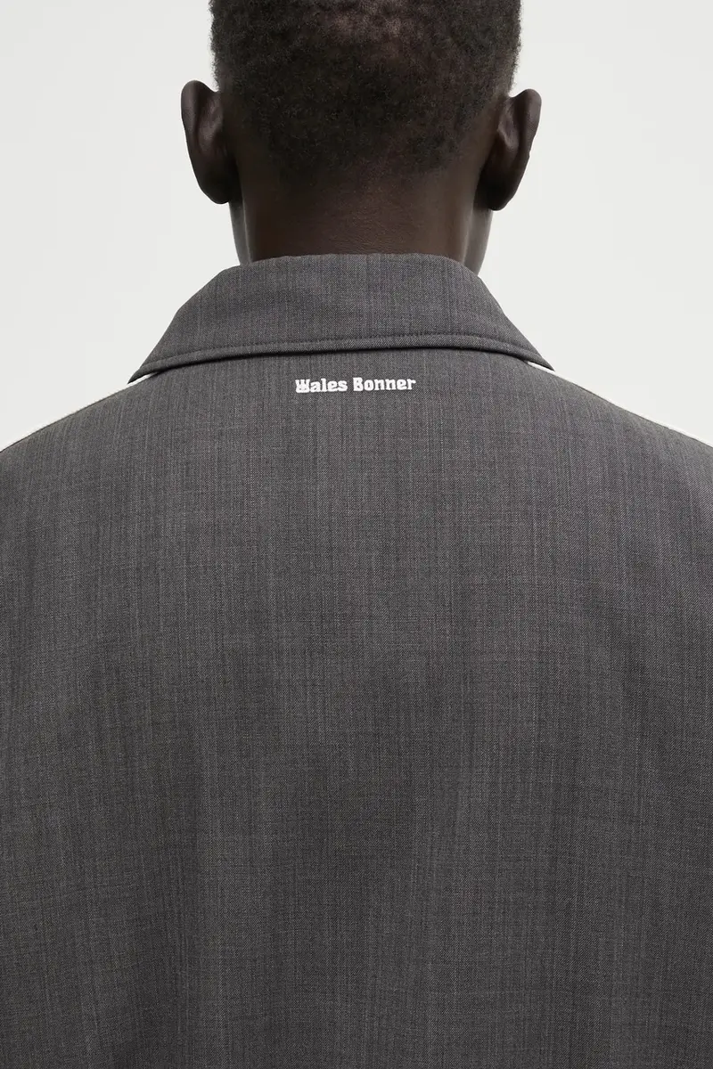 giacca con lana Wb Wool Blouson colore grigio KB2315 miniatura 5