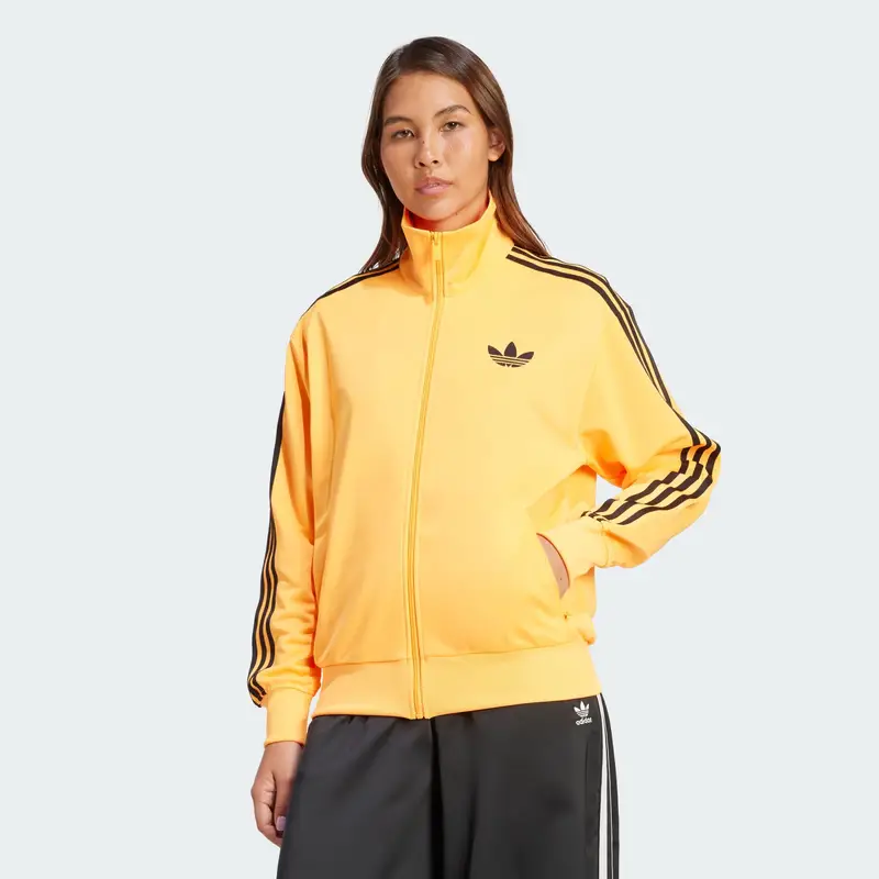 Adidas Originals Maglia giacca di felpa arancione pastello e nero miniatura 2