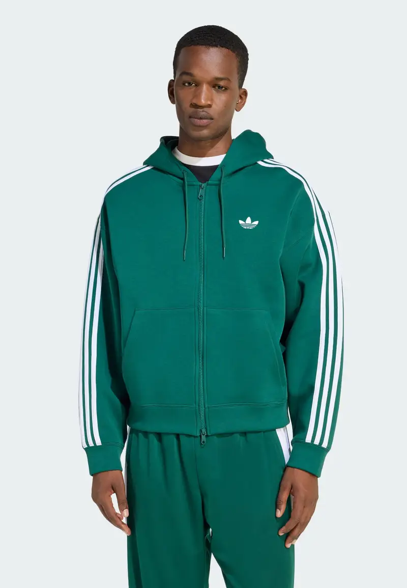 Giacca di felpa Adicolor Spacer verde / bianco miniatura 3