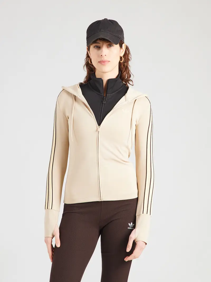 Giacca di felpa camoscio / écru / nero miniatura 2