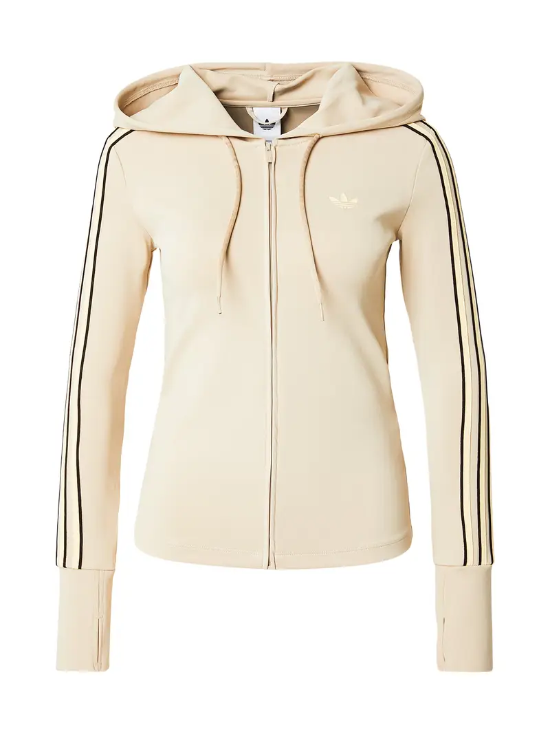 Giacca di felpa camoscio / écru / nero