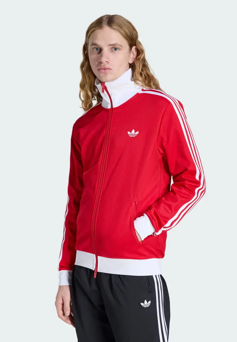 Giacca di felpa 'Classic' rosso / bianco miniatura 2