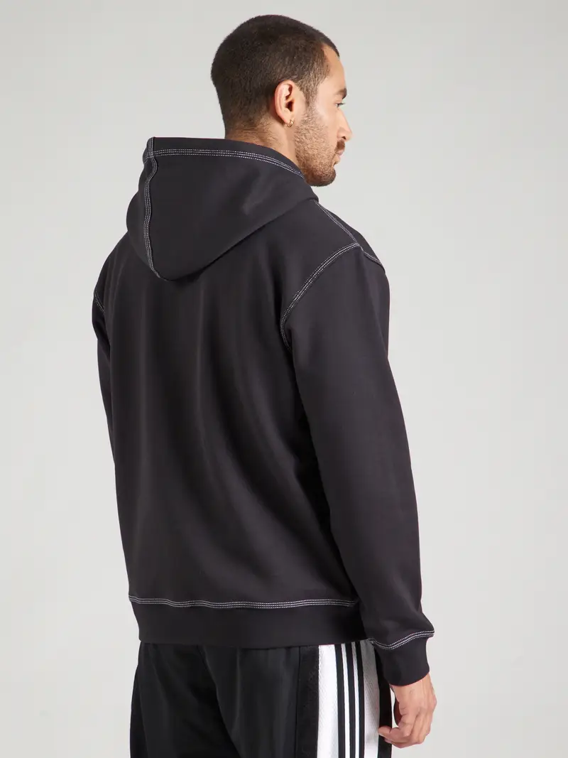 ADIDAS ORIGINALS Giacca di felpa 'ESSENTIALS' nero / bianco miniatura 3