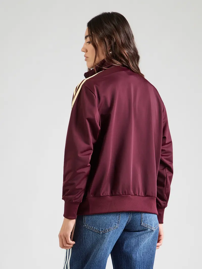 Giacca di felpa giallo pastello / bordeaux miniatura 3