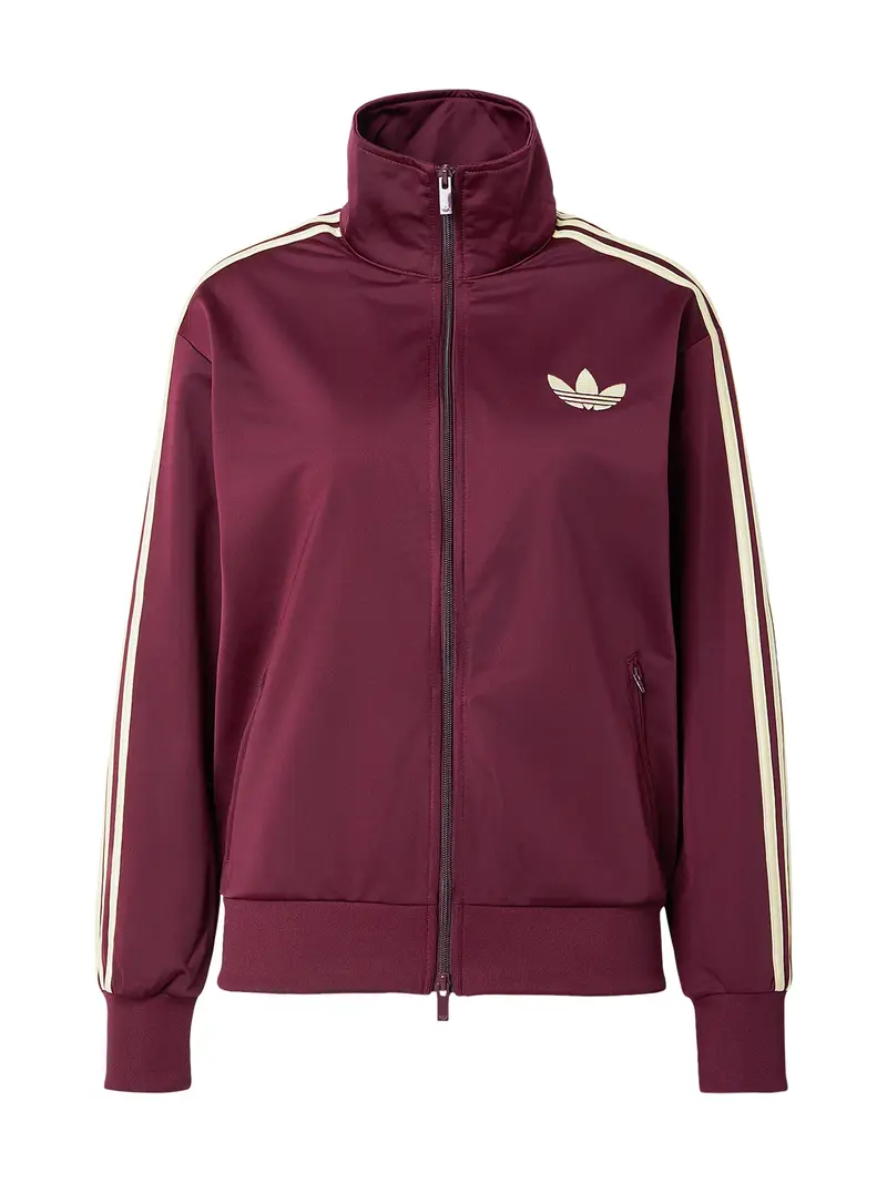 Giacca di felpa giallo pastello / bordeaux