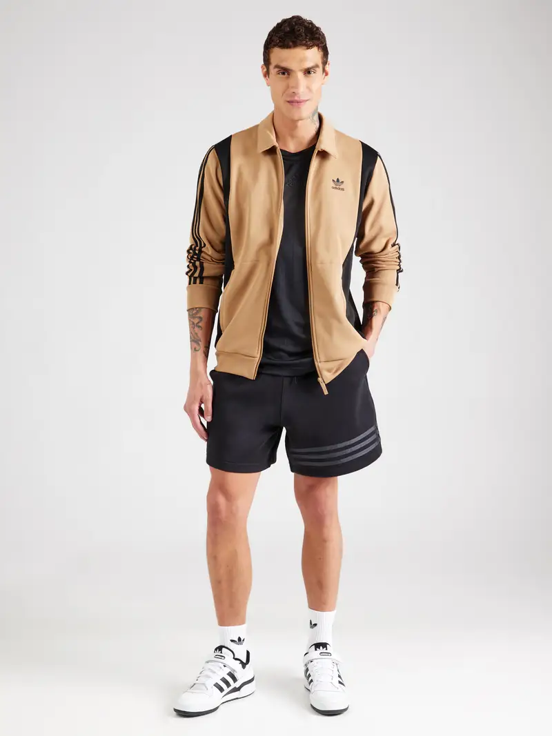 Giacca di felpa marrone / nero miniatura 2