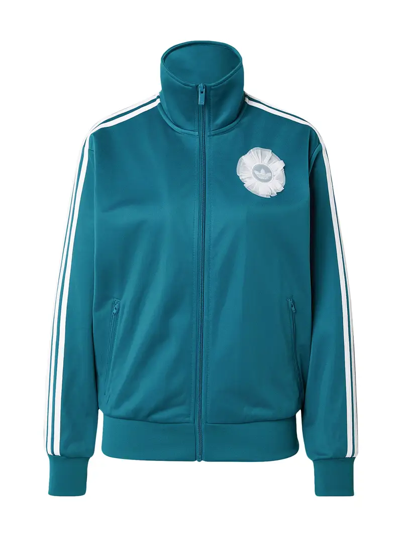 Giacca di felpa petrolio / bianco