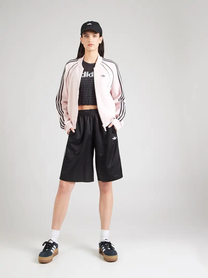 Giacca di felpa rosa / nero miniatura 2