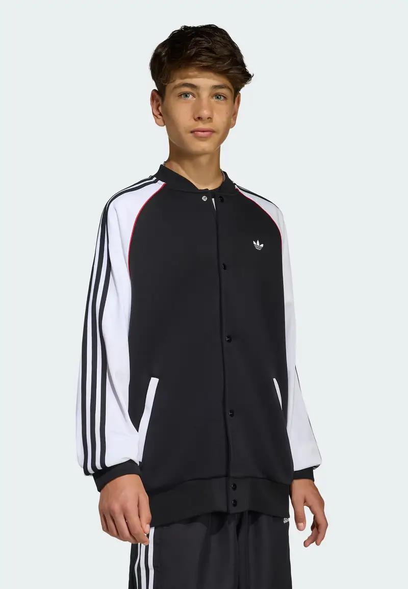 Giacca di felpa rosso / nero / bianco miniatura 2