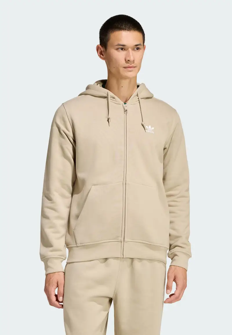 Giacca di felpa Trefoil Essentials beige miniatura 2