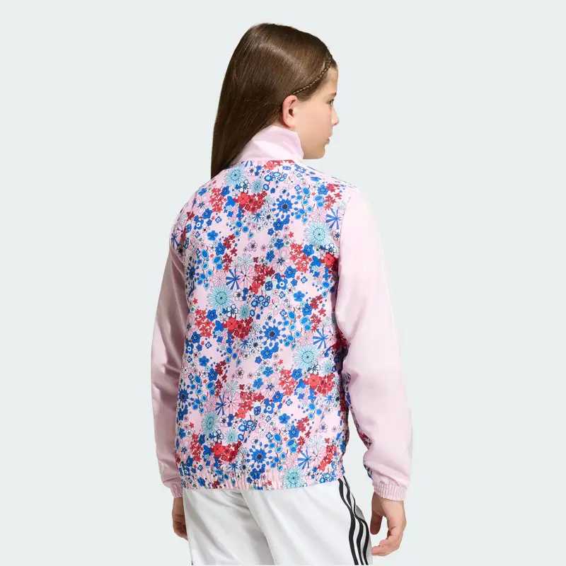 Giacca di mezza stagione Adidas Originals x Liberty London blu reale / blu chiaro / rosa / rosso fuoco miniatura 3