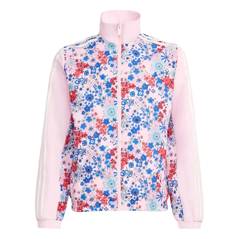 Giacca di mezza stagione Adidas Originals x Liberty London blu reale / blu chiaro / rosa / rosso fuoco