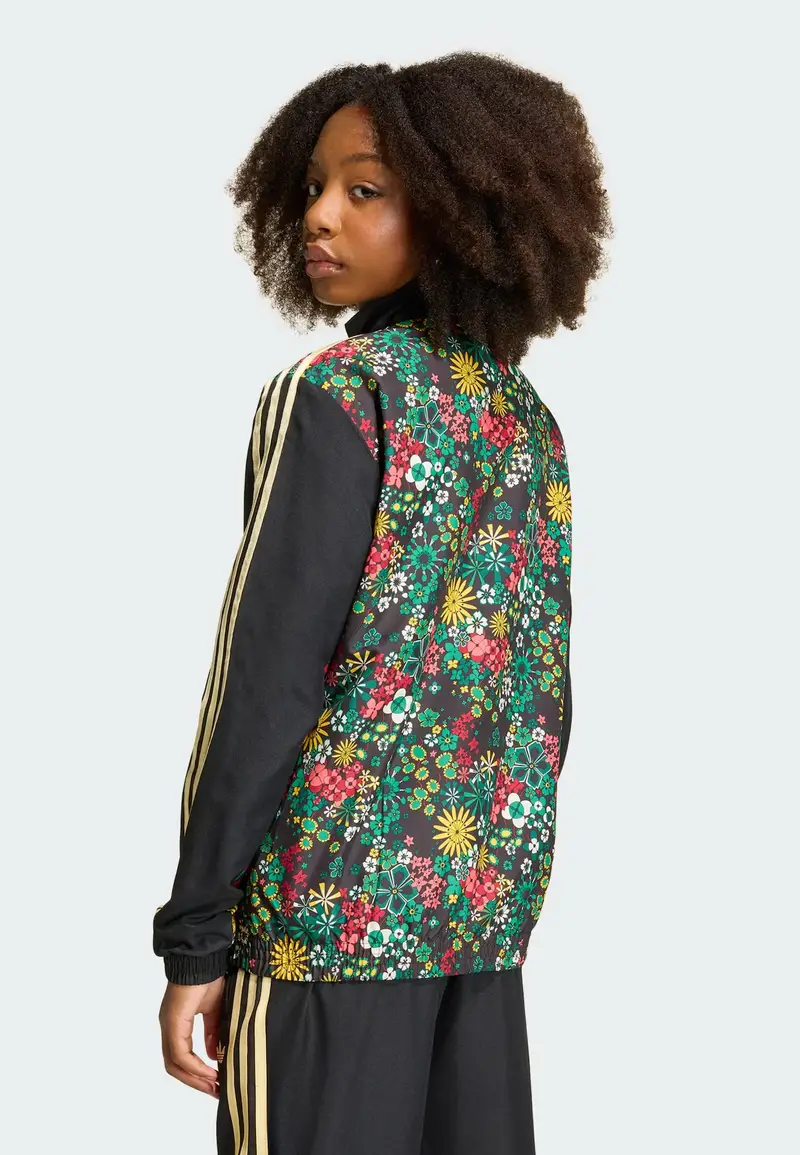 Giacca di mezza stagione Adidas Originals x Liberty London giallo / verde erba / nero / bianco miniatura 3