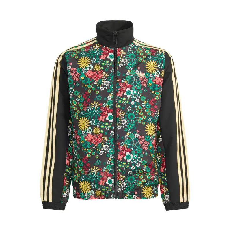 Giacca di mezza stagione Adidas Originals x Liberty London giallo / verde erba / nero / bianco