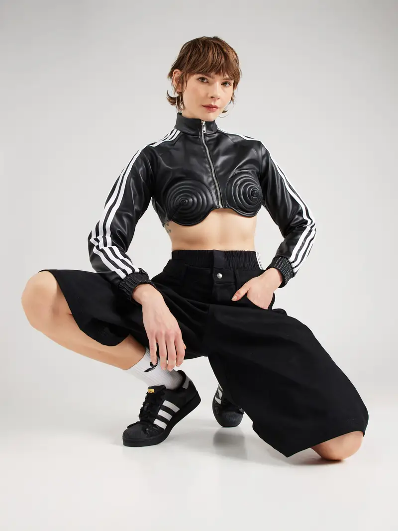 Giacca di mezza stagione Adidas x Jeremy Scott nero / bianco miniatura 3