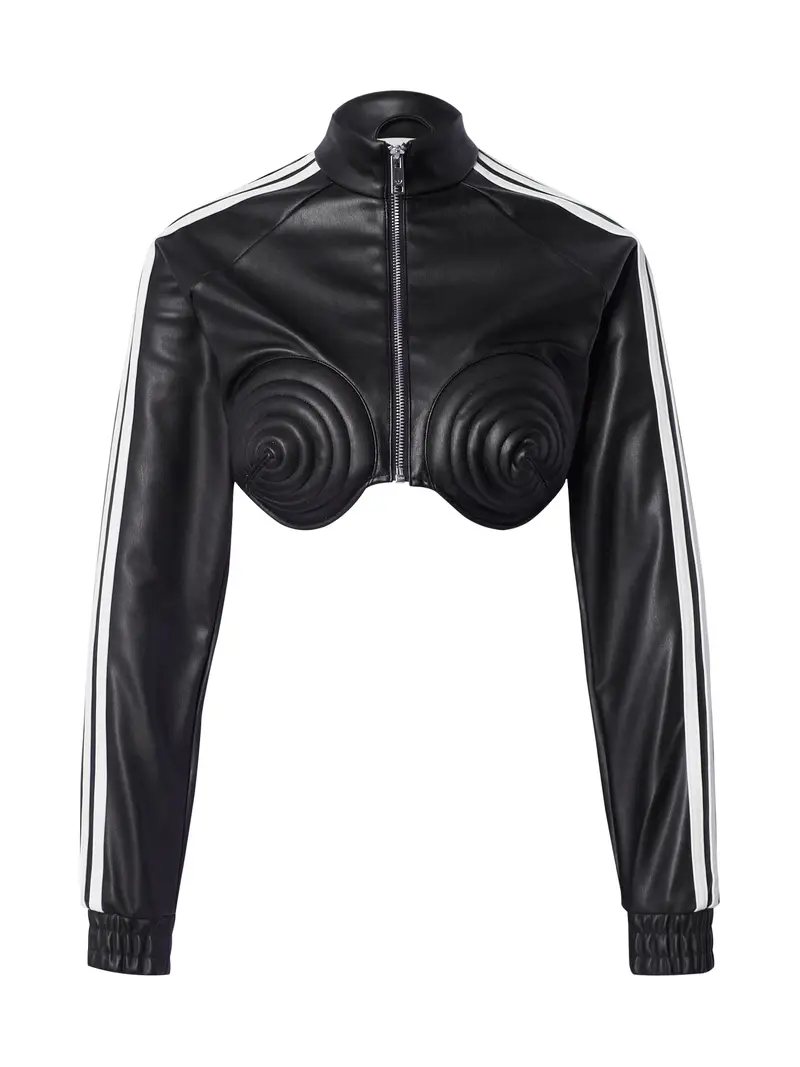 Giacca di mezza stagione Adidas x Jeremy Scott nero / bianco