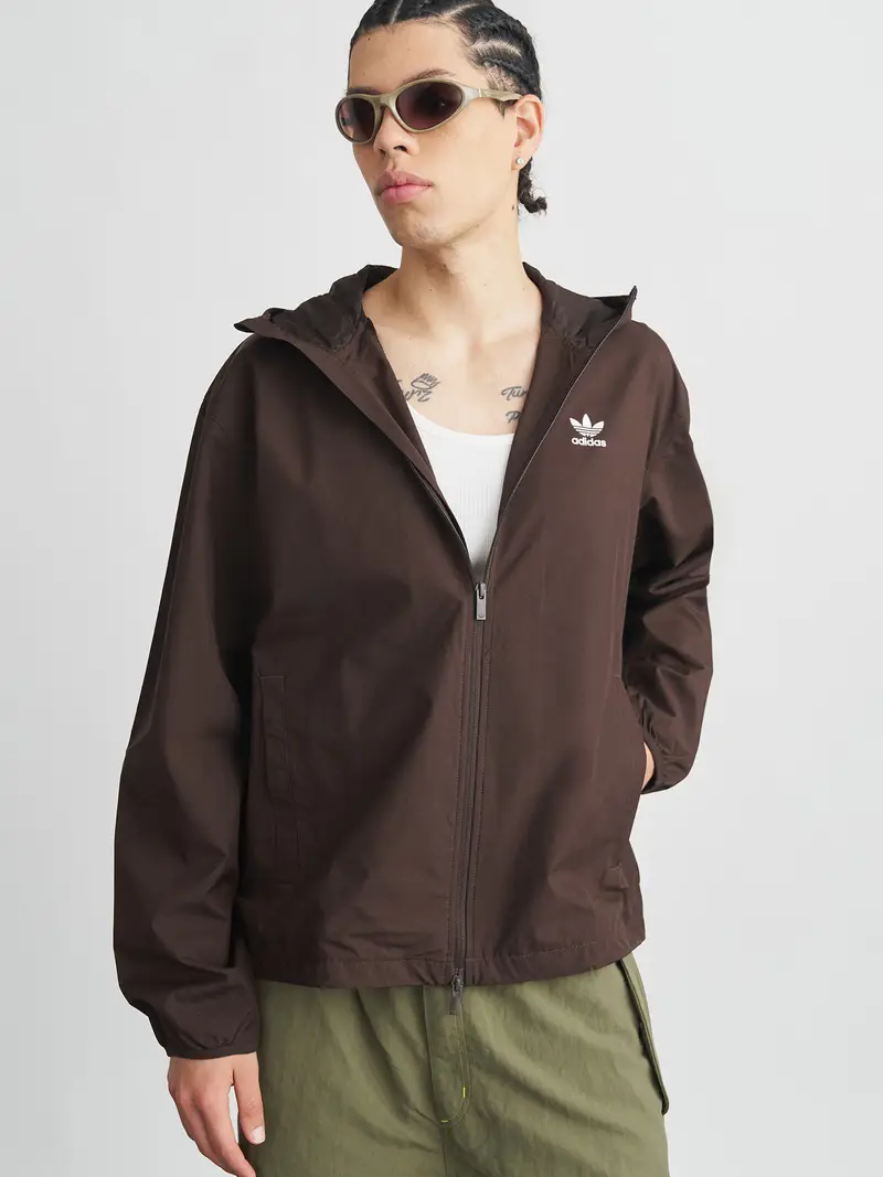 Giacca di mezza stagione ESSENTIALS marrone scuro / bianco miniatura 2