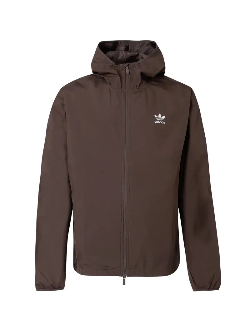 Giacca di mezza stagione ESSENTIALS marrone scuro / bianco